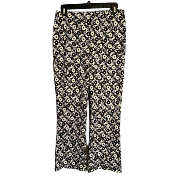 Altar'd State Flare Pants Size  Large Groovy Funky Mod Black White Hippie Retro - Picture 1 of 14
